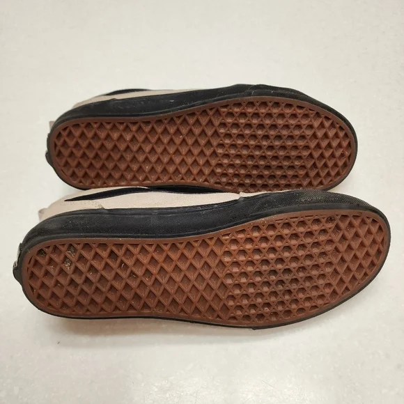 Mens Vans Filmore Beige Taupe Canvas Low-Top Sneakers with Black Accents Size 9 - Picture 8 of 8